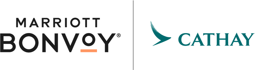Marriott Bonvoy logo and Cathay logo.