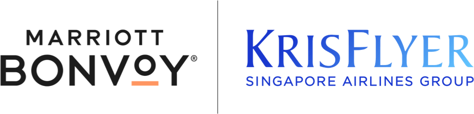 Marriott Bonvoy logo and KrisFlyer logo.
